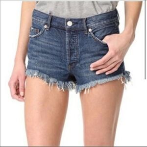 Free People Button Fly High Rise Cut Off Shorts